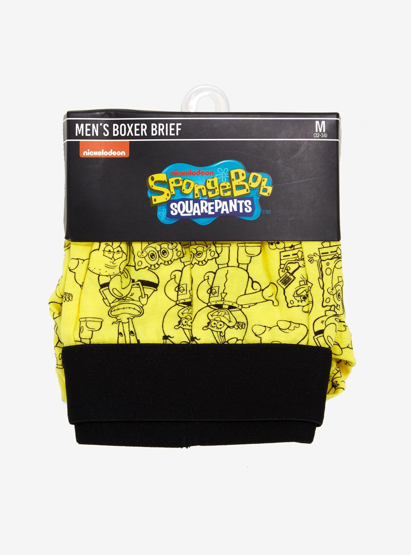 SpongeBob SquarePants Character Outline Boxer Briefs, YELLOW, alternate