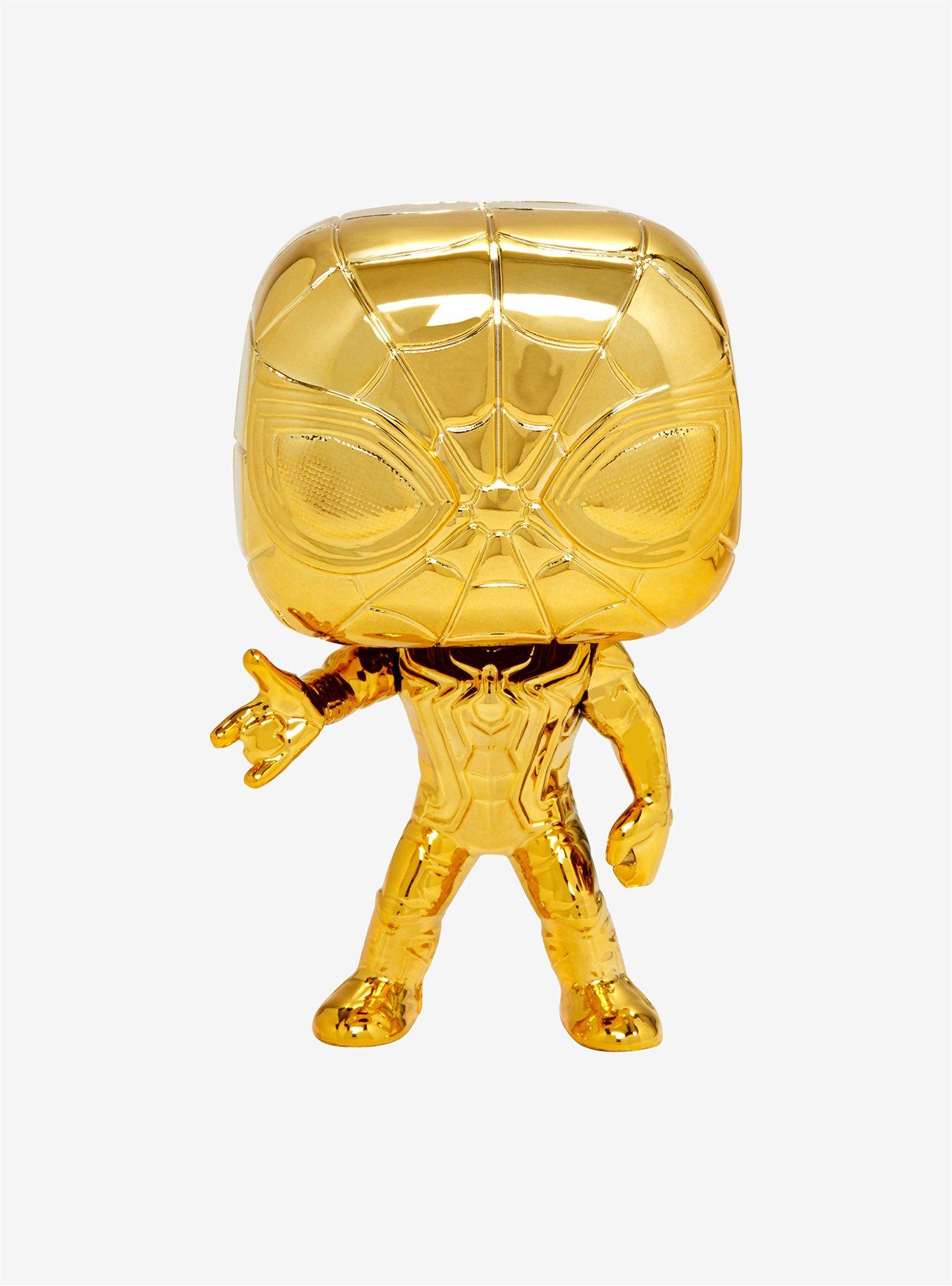Funko Marvel Studios: The First Ten Years Pop! Gold Chrome Iron Spider Bobble-Head, , alternate