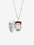 The Nightmare Before Christmas Lock Moving Mask Sterling Silver Necklace By Rocklove, , alternate