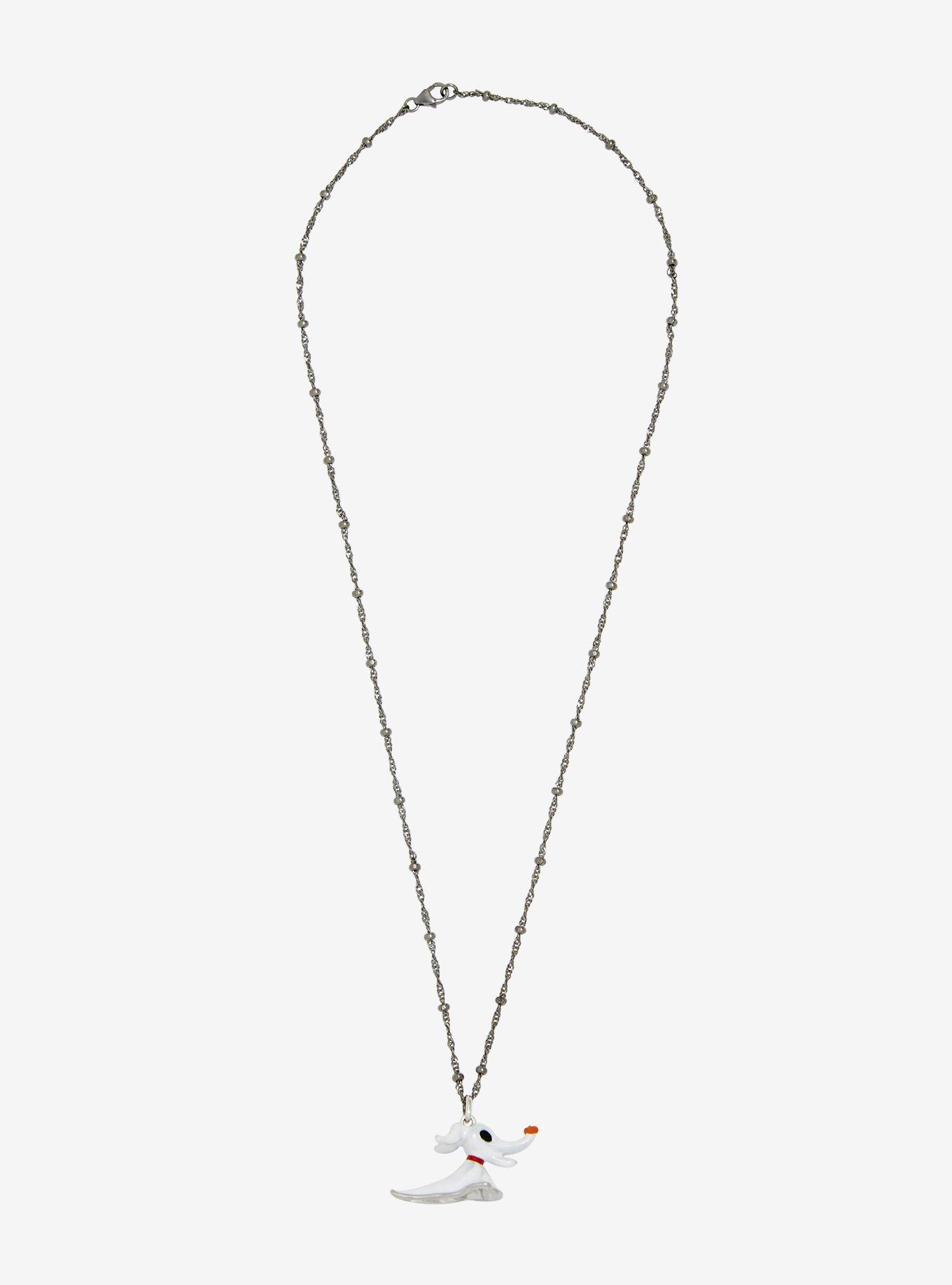 The Nightmare Before Christmas Zero Sterling Silver Necklace By Rocklove, , alternate