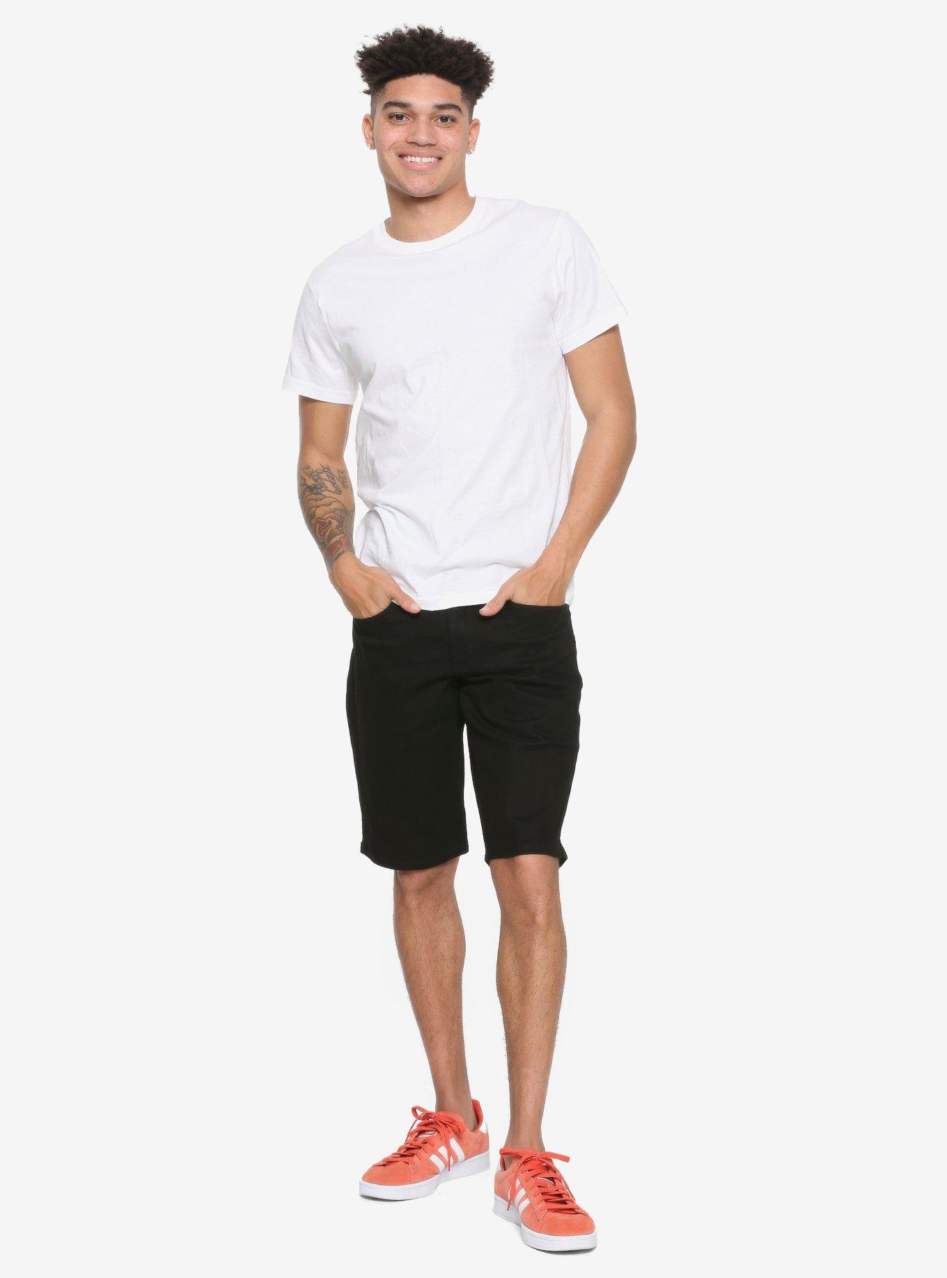 Black Skinny Shorts, , alternate