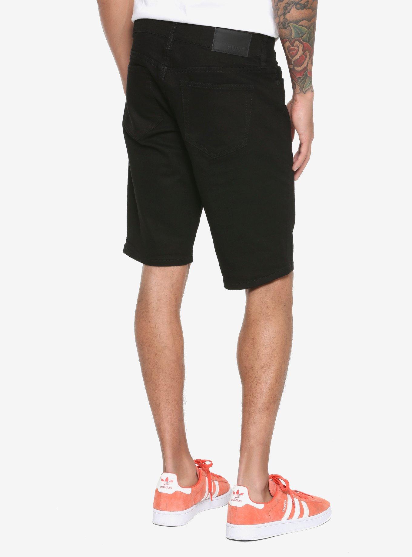 Black Skinny Shorts, , alternate