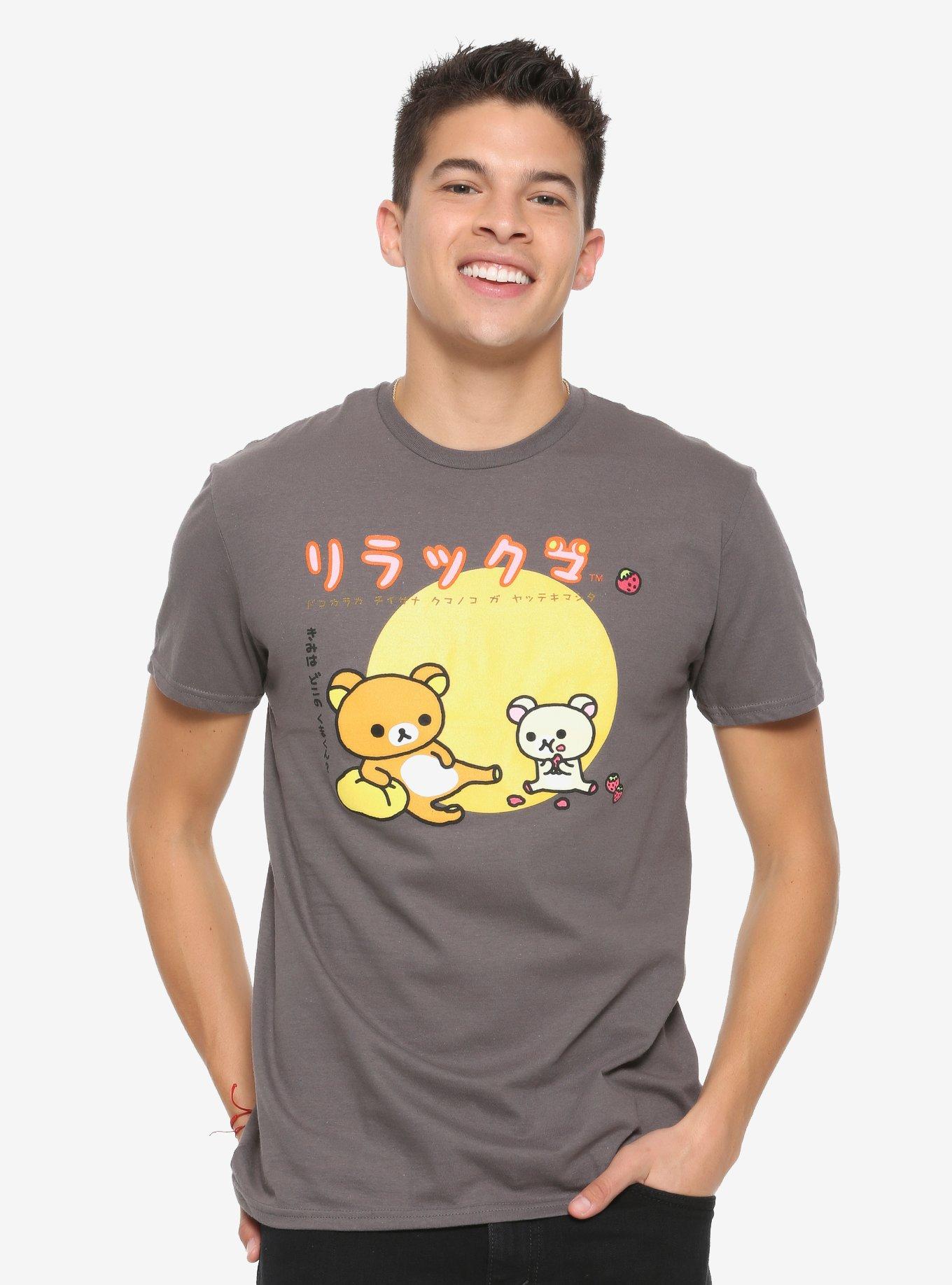 Rilakkuma Korilakkuma & Strawberries T-Shirt, ORANGE, alternate