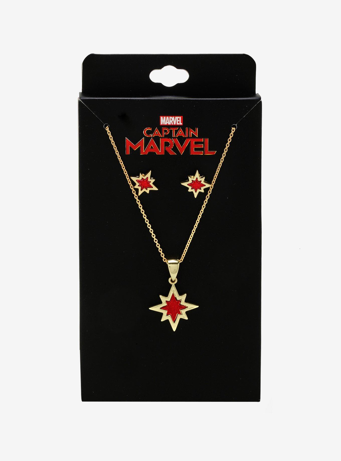 Marvel Captain Marvel Jewelry Set, , alternate
