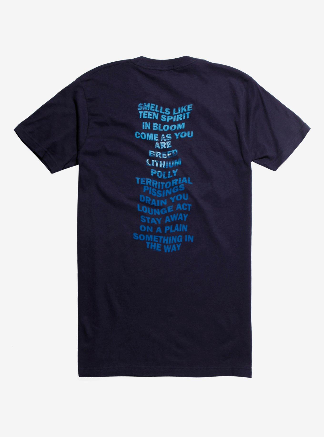 Nirvana Nevermind Track Listing T-Shirt, BLUE, alternate