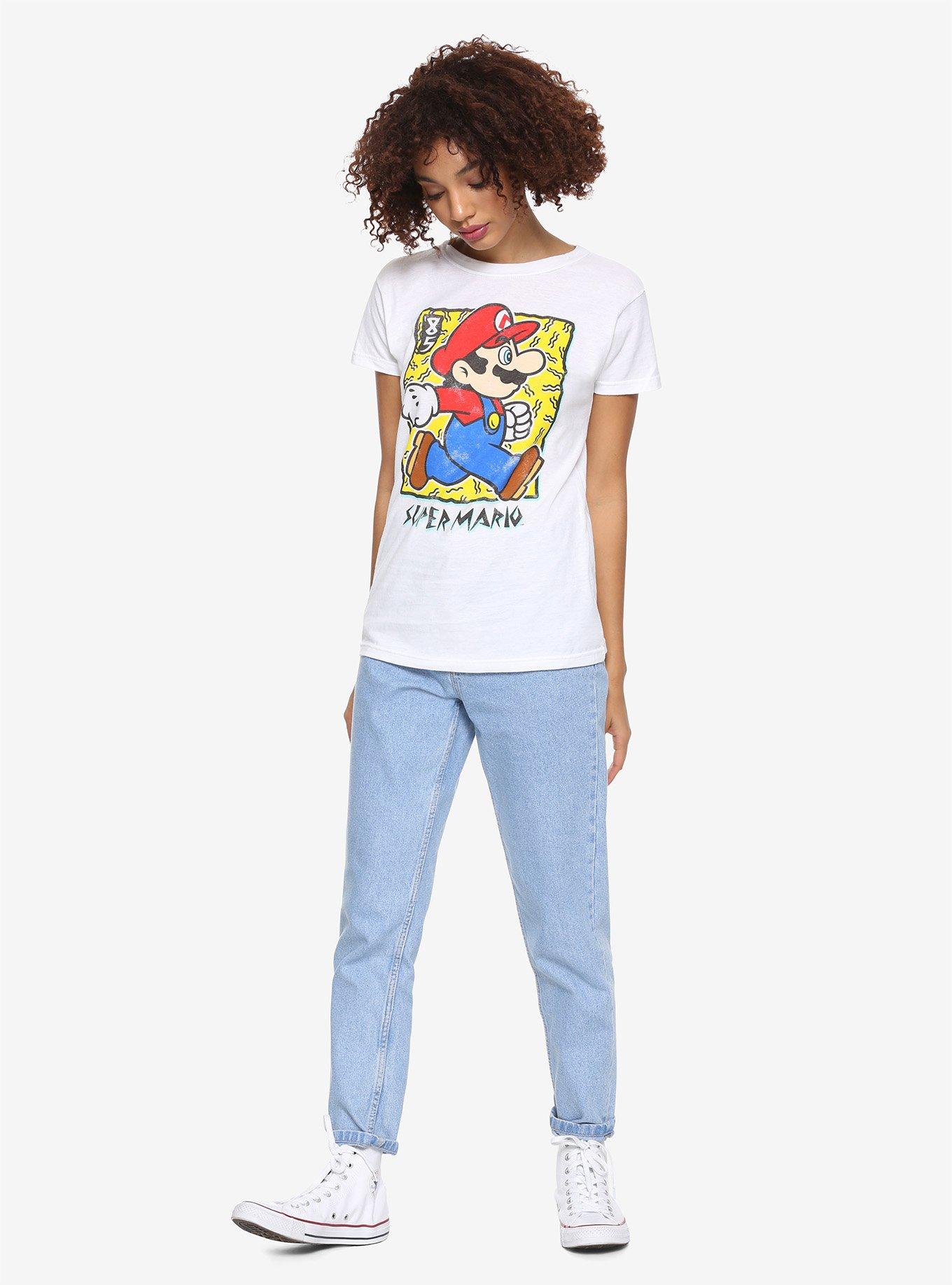 Super Mario Bros. Retro Mario Girls T-Shirt, , alternate