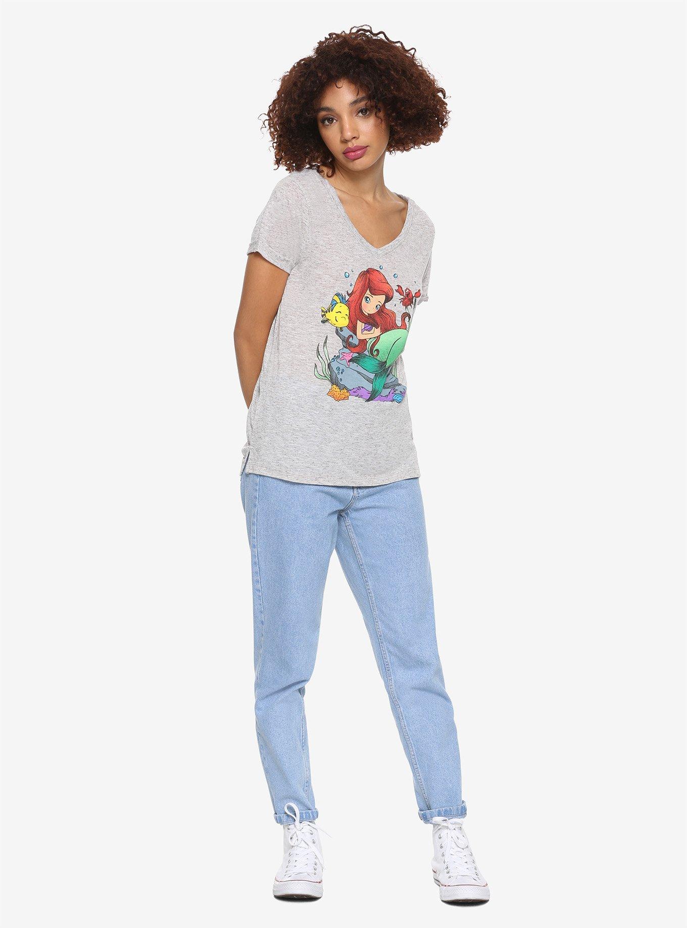 Disney The Little Mermaid Ariel Chibi Girls T-shirt, , alternate