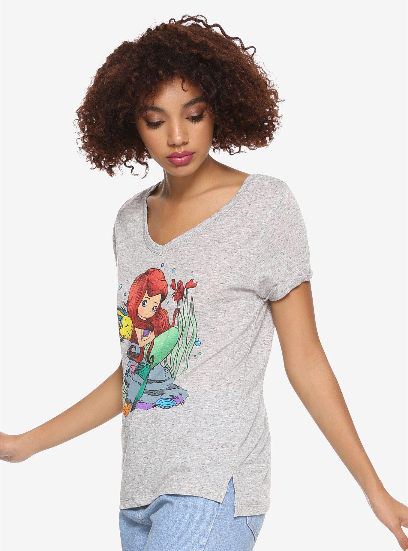 Disney The Little Mermaid Ariel Chibi Girls T-shirt, , alternate