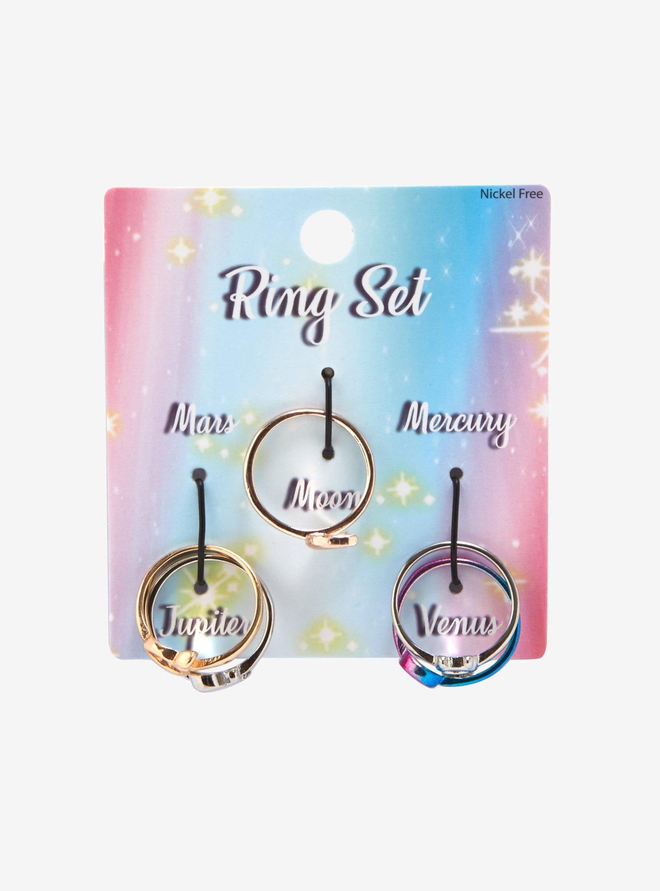 Planet Solar System Symbol Ring Set, , alternate