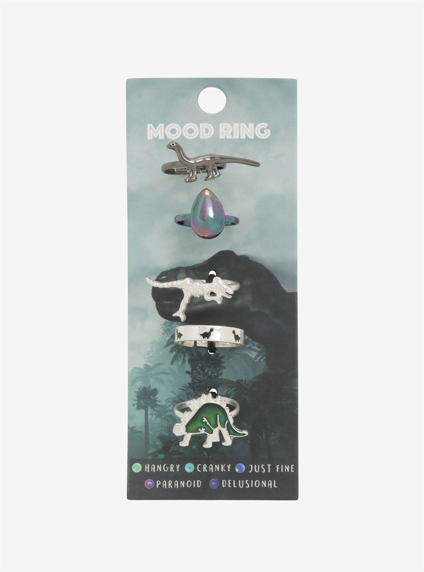Dinosaur Mood Ring Set, , alternate