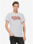 My Chemical Romance Logo Striped T-Shirt, WHITE, alternate