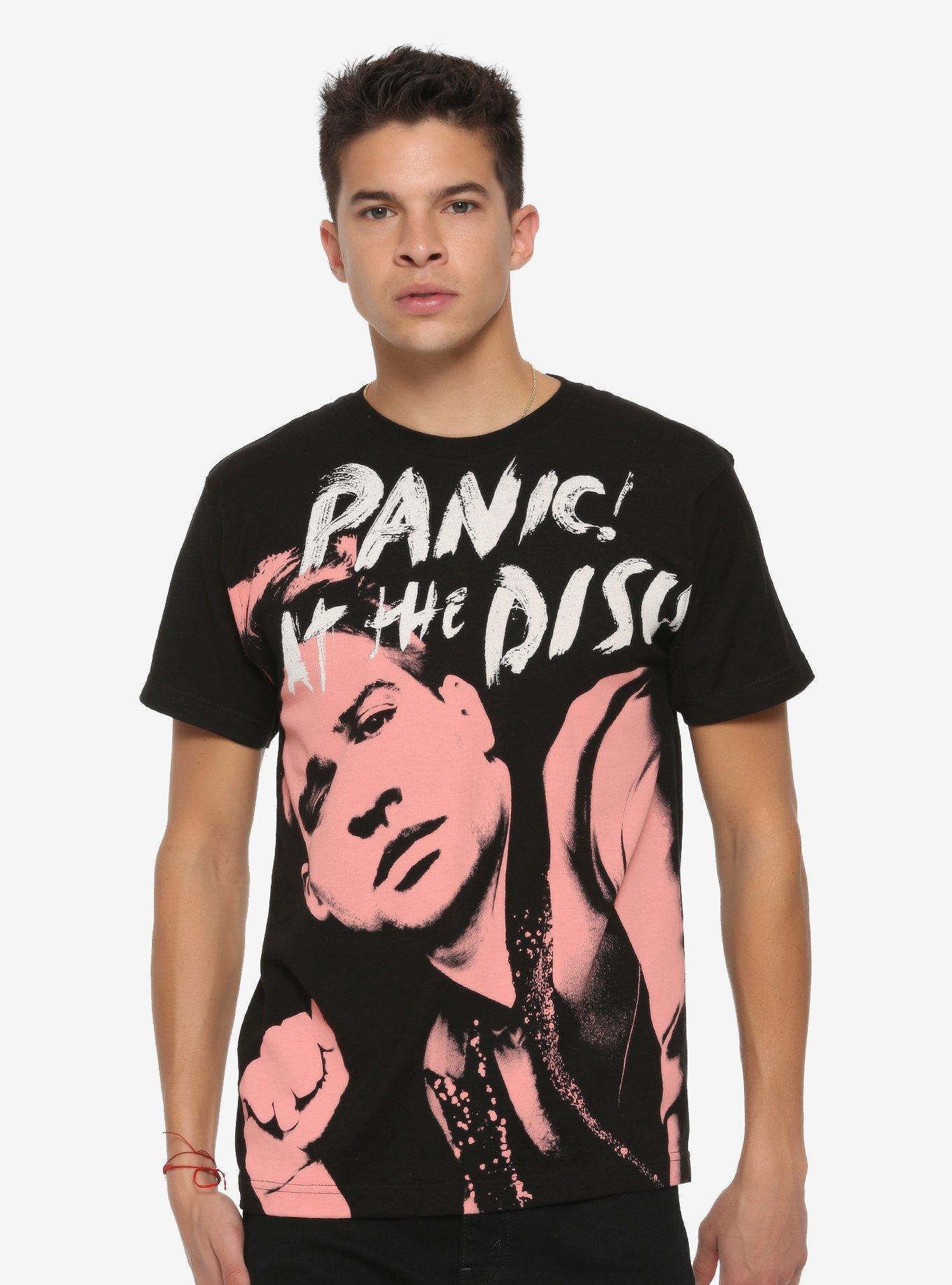 Panic! At The Disco Brendon Coral T-Shirt, BLACK, alternate
