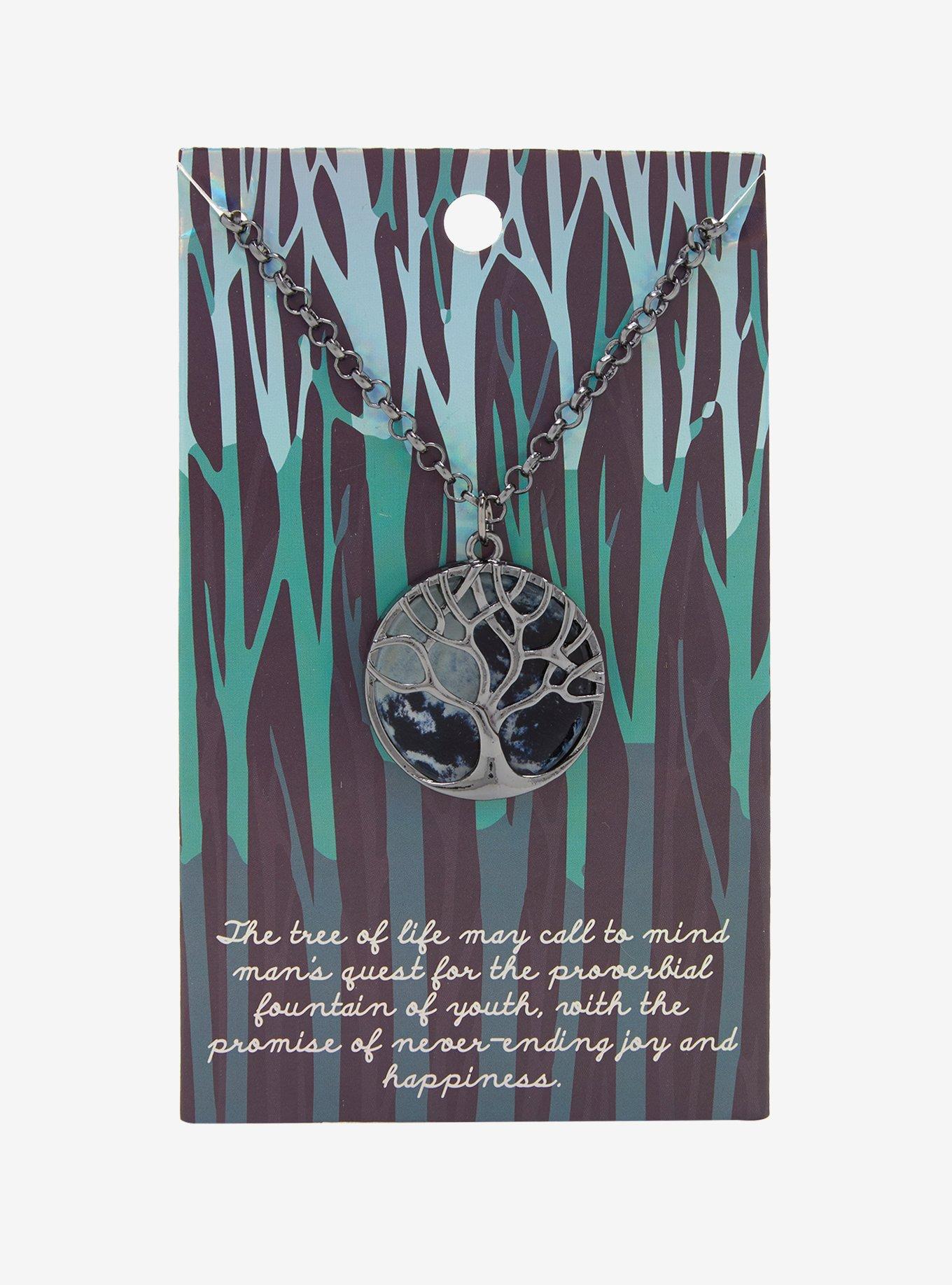 Tree Of Life Moon Pendant Necklace, , alternate