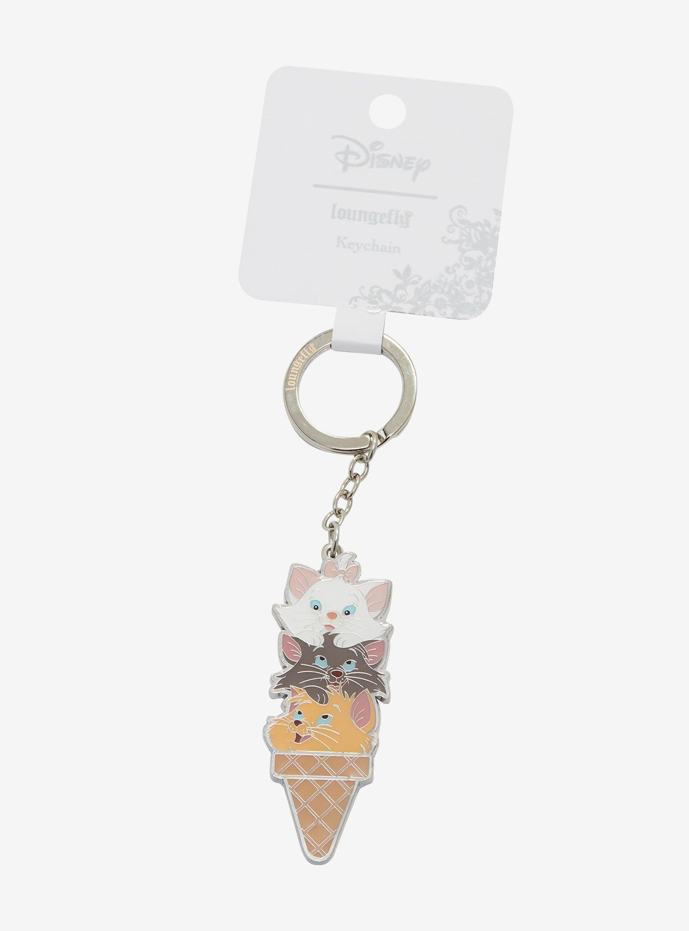 Disney The Aristocats Ice Cream Enamel Key Chain - BoxLunch Exclusive, , alternate