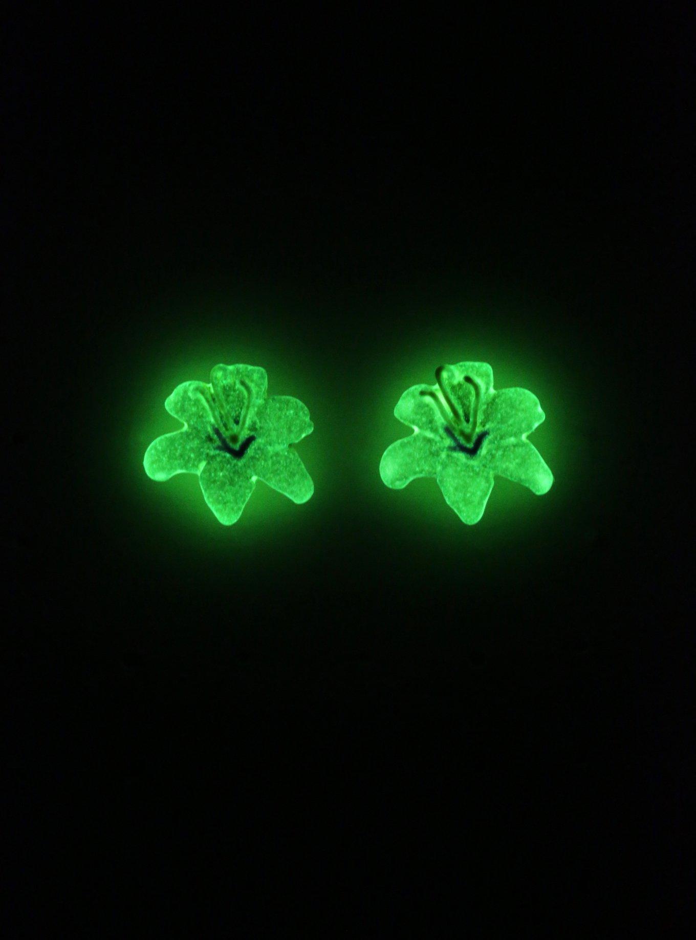 Loungefly Disney Tangled Glow-In-The-Dark Flower Stud Earrings, , alternate