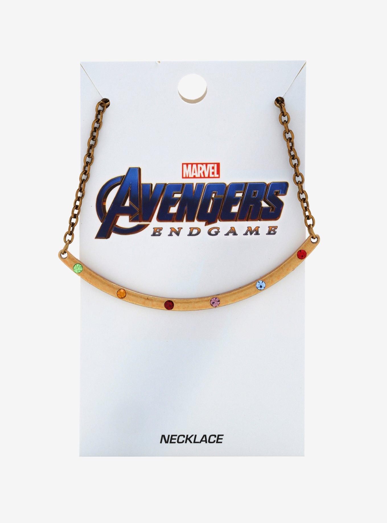 Marvel Avengers: Endgame Infinity Stone Bar Necklace, , alternate