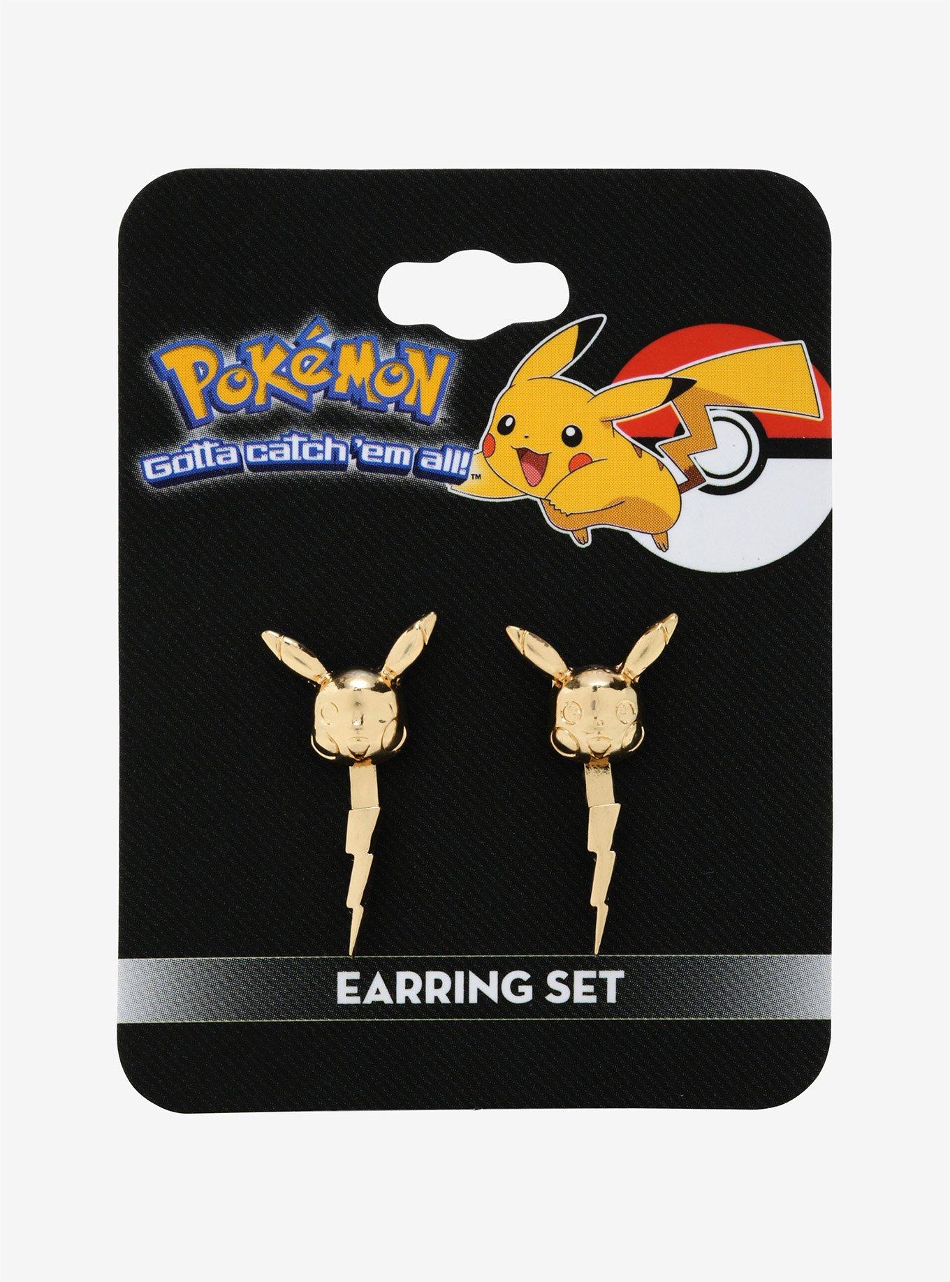 Loungefly Pokemon Pikachu Lightning Bolt Front/Back Earrings, , alternate