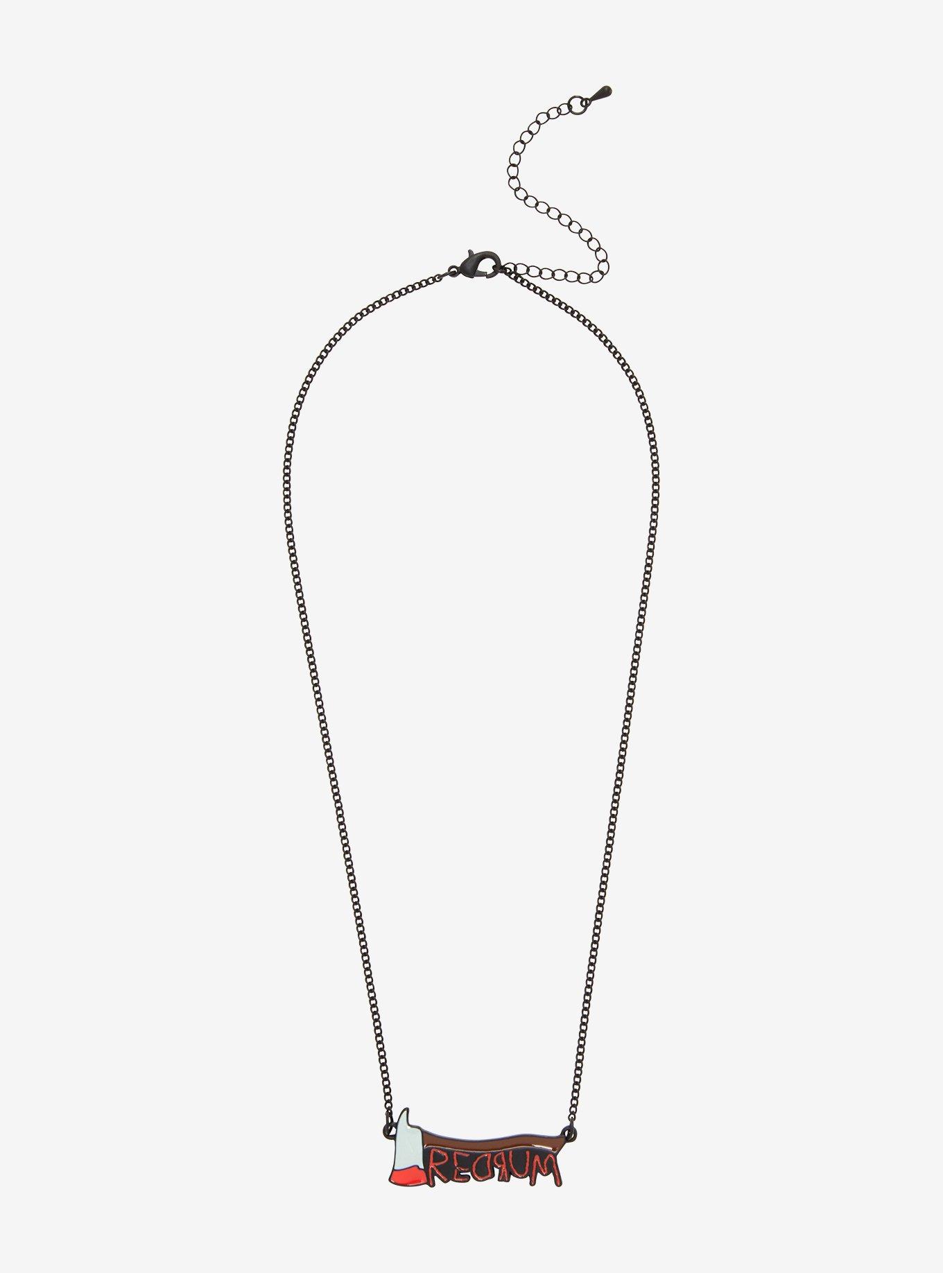 The Shining Redrum Axe Nameplate Necklace, , alternate