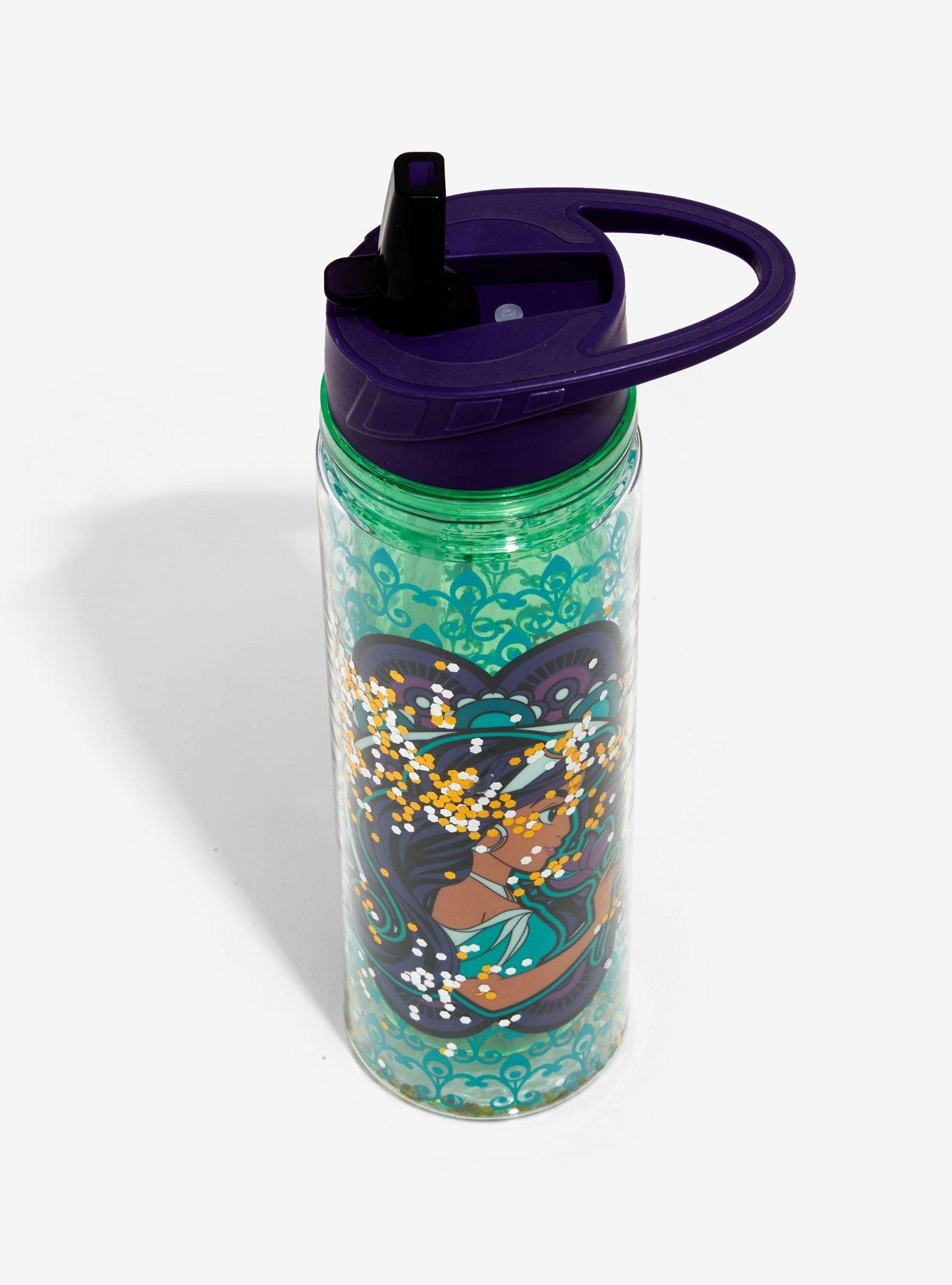Disney Aladdin Jasmine Glitter Water Bottle, , alternate