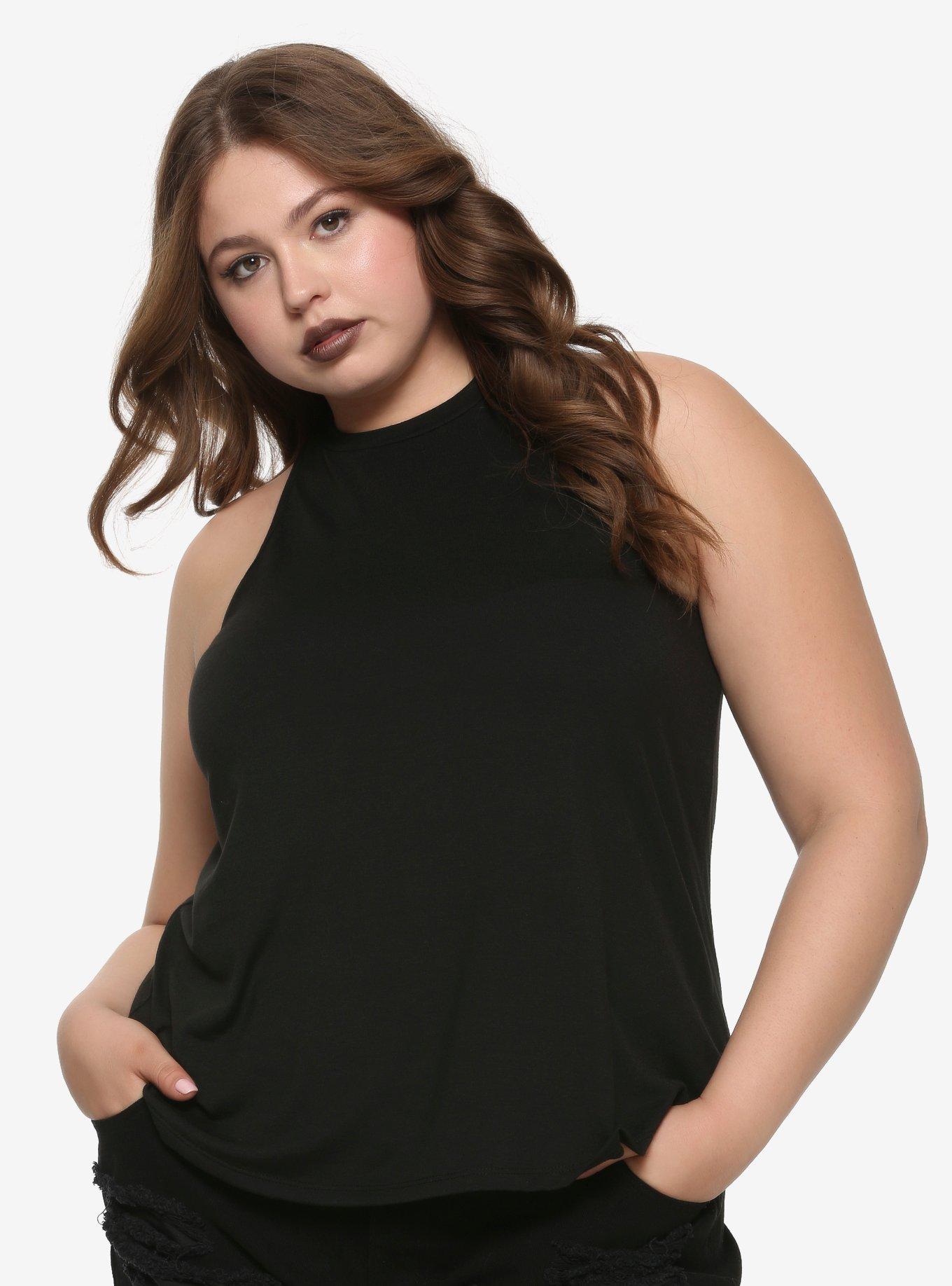 Crochet Spine Girls Tank Top Plus Size, , alternate