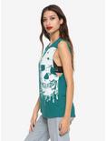Teal Double Skull Girls Muscle Top, TEAL, alternate