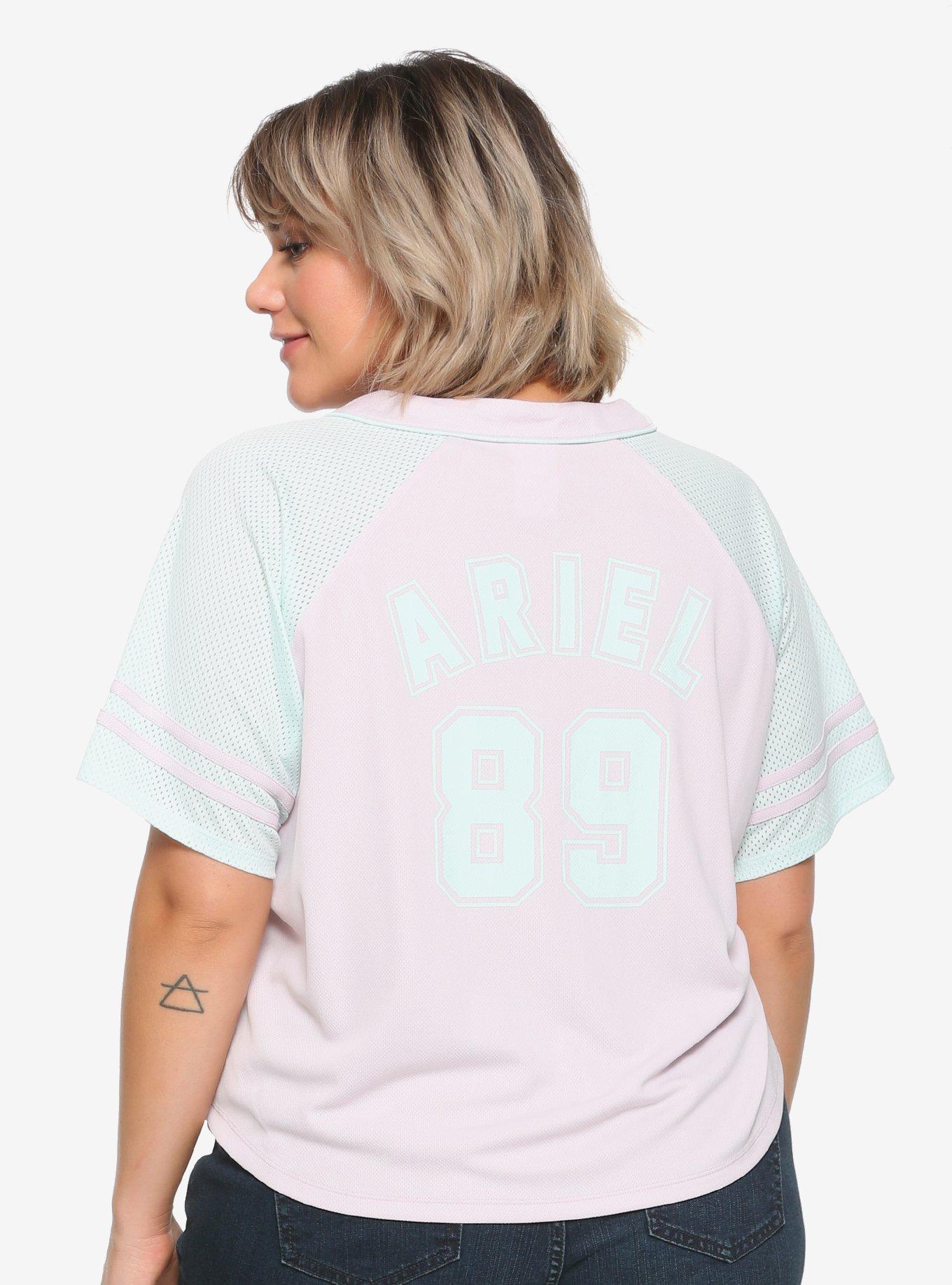 Her Universe Disney The Little Mermaid 30th Anniversary Ariel 89 Girls Baseball Jersey Plus Size, , alternate