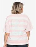 Her Universe Disney The Little Mermaid 30th Anniversary Girls Striped Twist Front Top Plus Size, , alternate