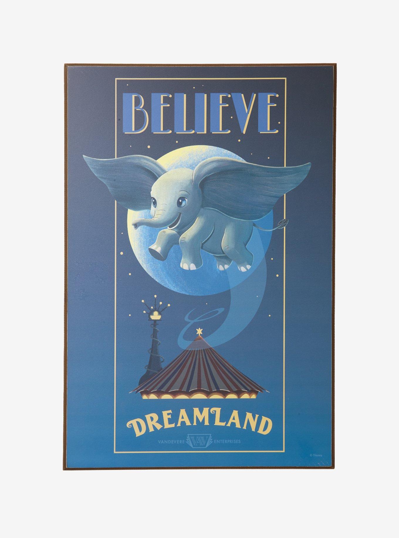 Disney Dumbo Believe Wood Wall Art, , alternate