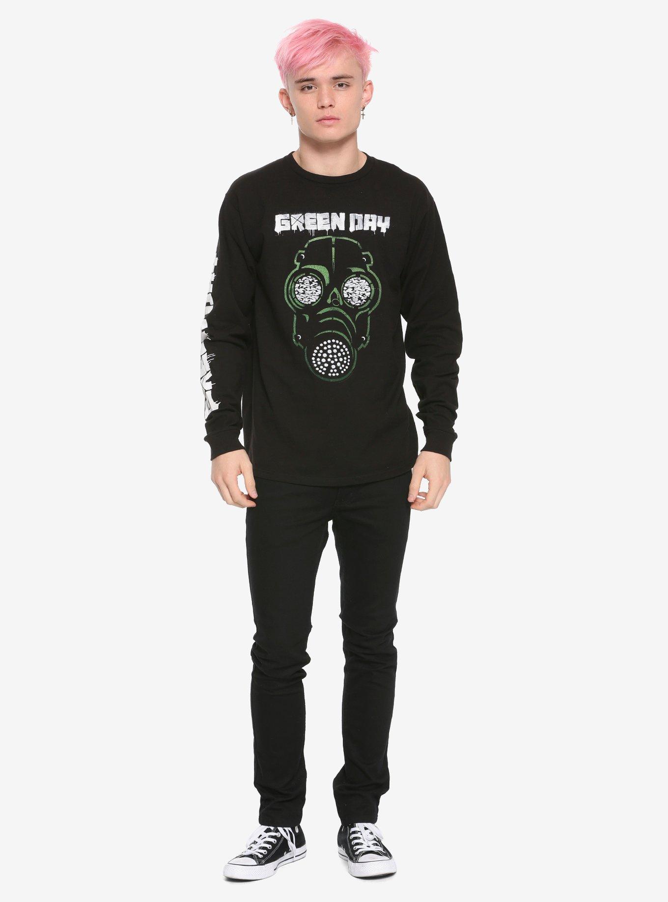 Green Day Gas Mask Long-Sleeve T-Shirt, , alternate