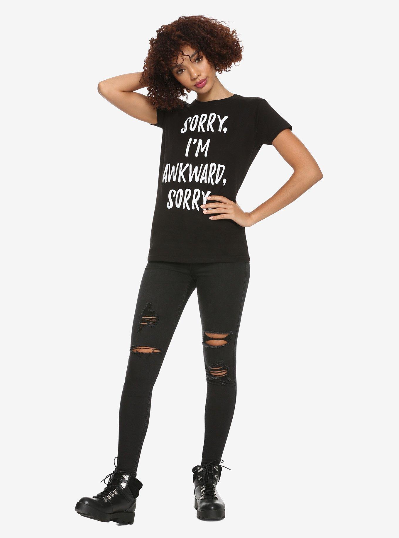 Sorry I'm Awkward Girls T-Shirt, , alternate