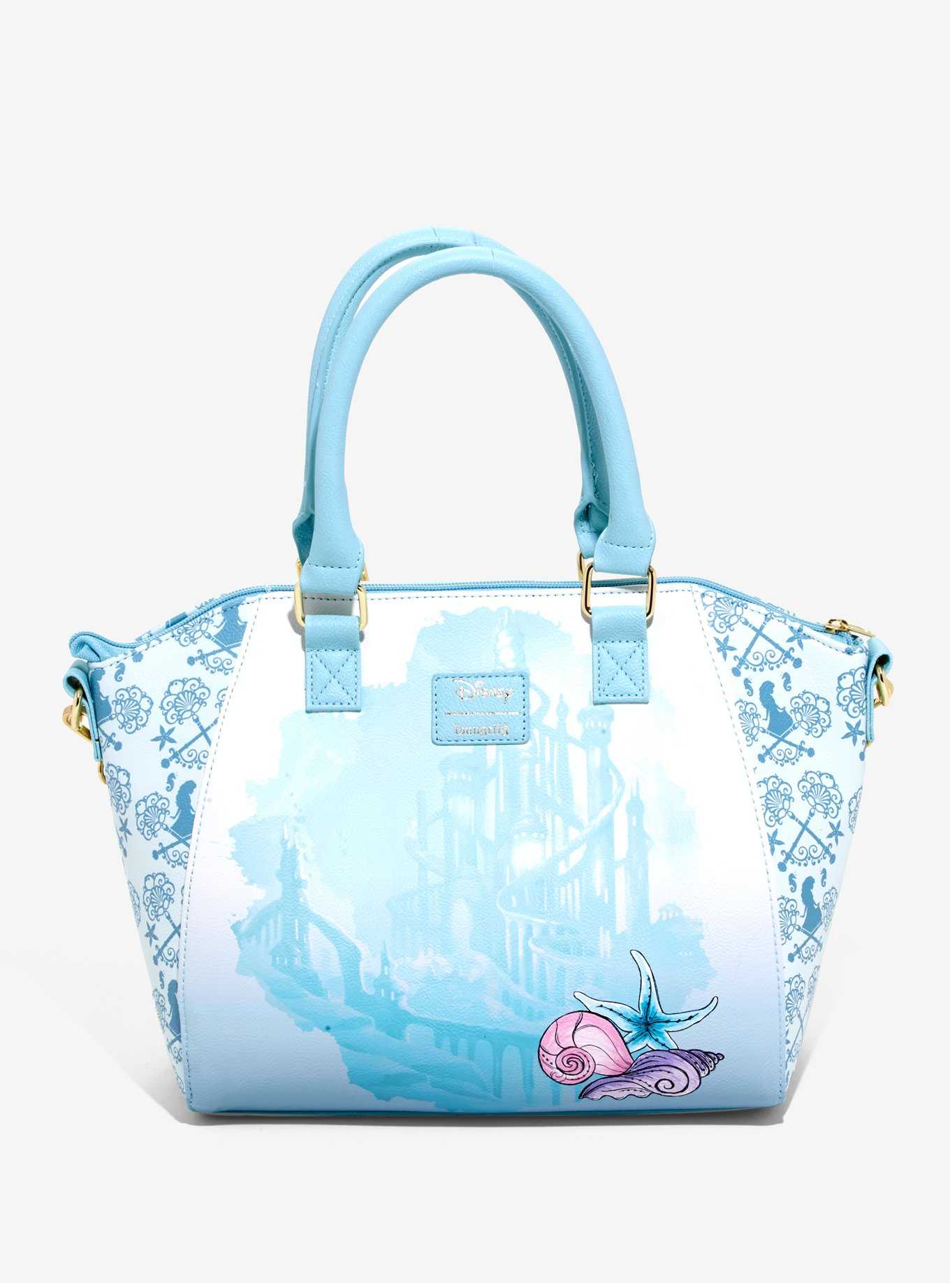Loungefly Disney The Little Mermaid Blue Watercolor Satchel Bag, , hi-res