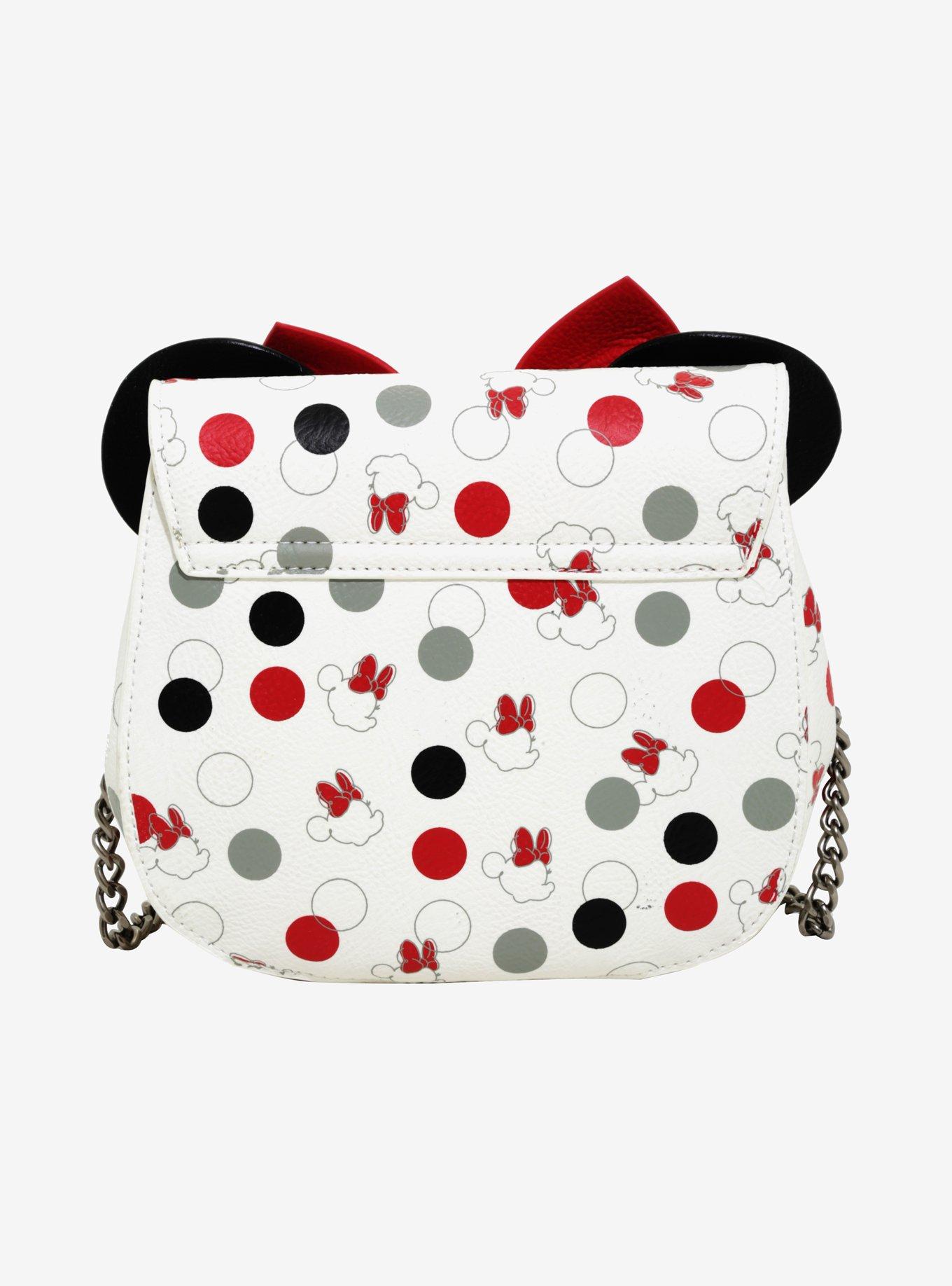 Loungefly Disney Minnie Mouse Bow & Polka Dot Crossbody Bag, , alternate