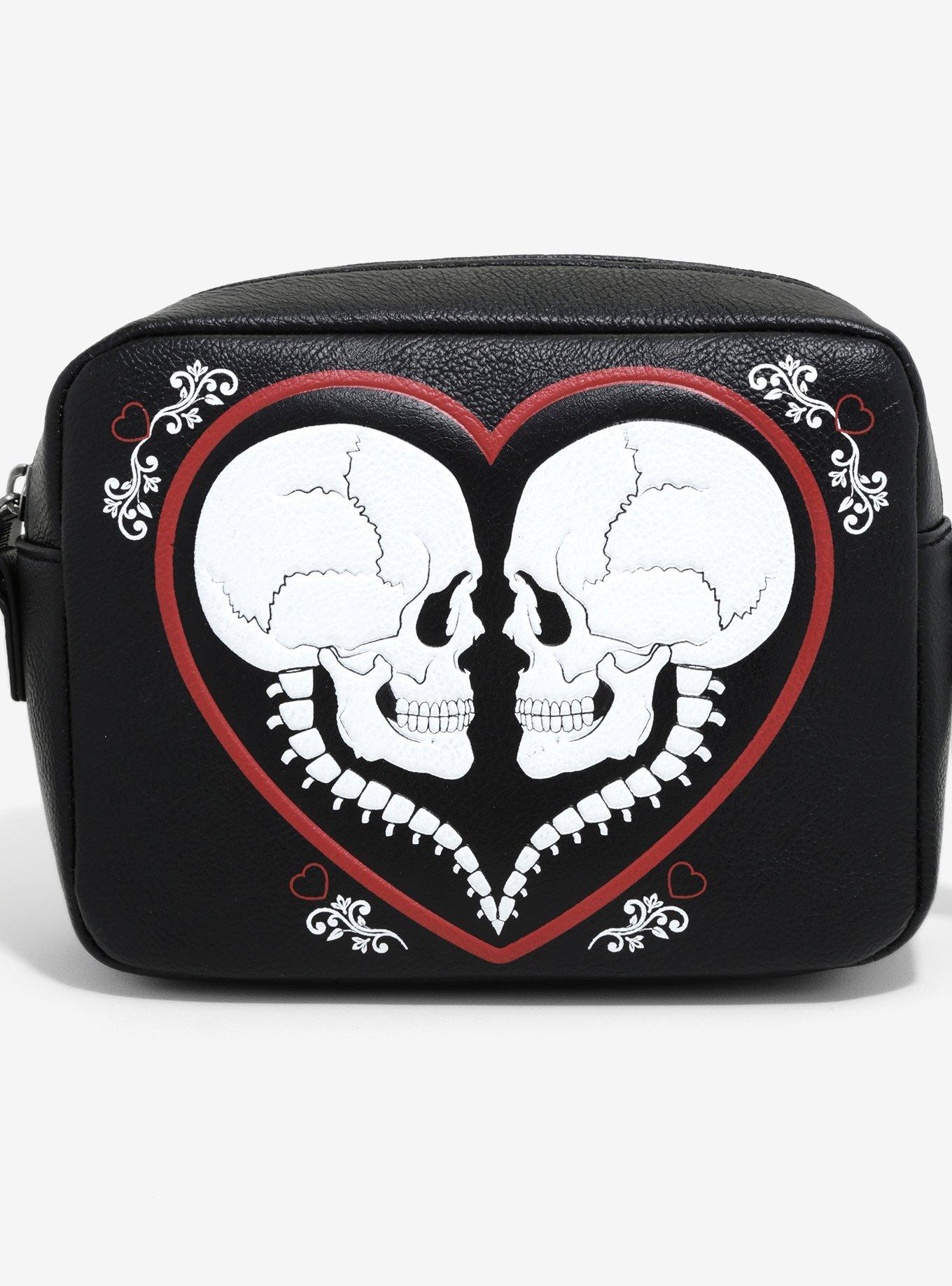 Loungefly Skeletons Heart Crossbody Bag, , alternate