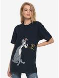 Disney Lady And The Tramp Tramp Heart Noodle T-Shirt - BoxLunch Exclusive, BLUE, alternate