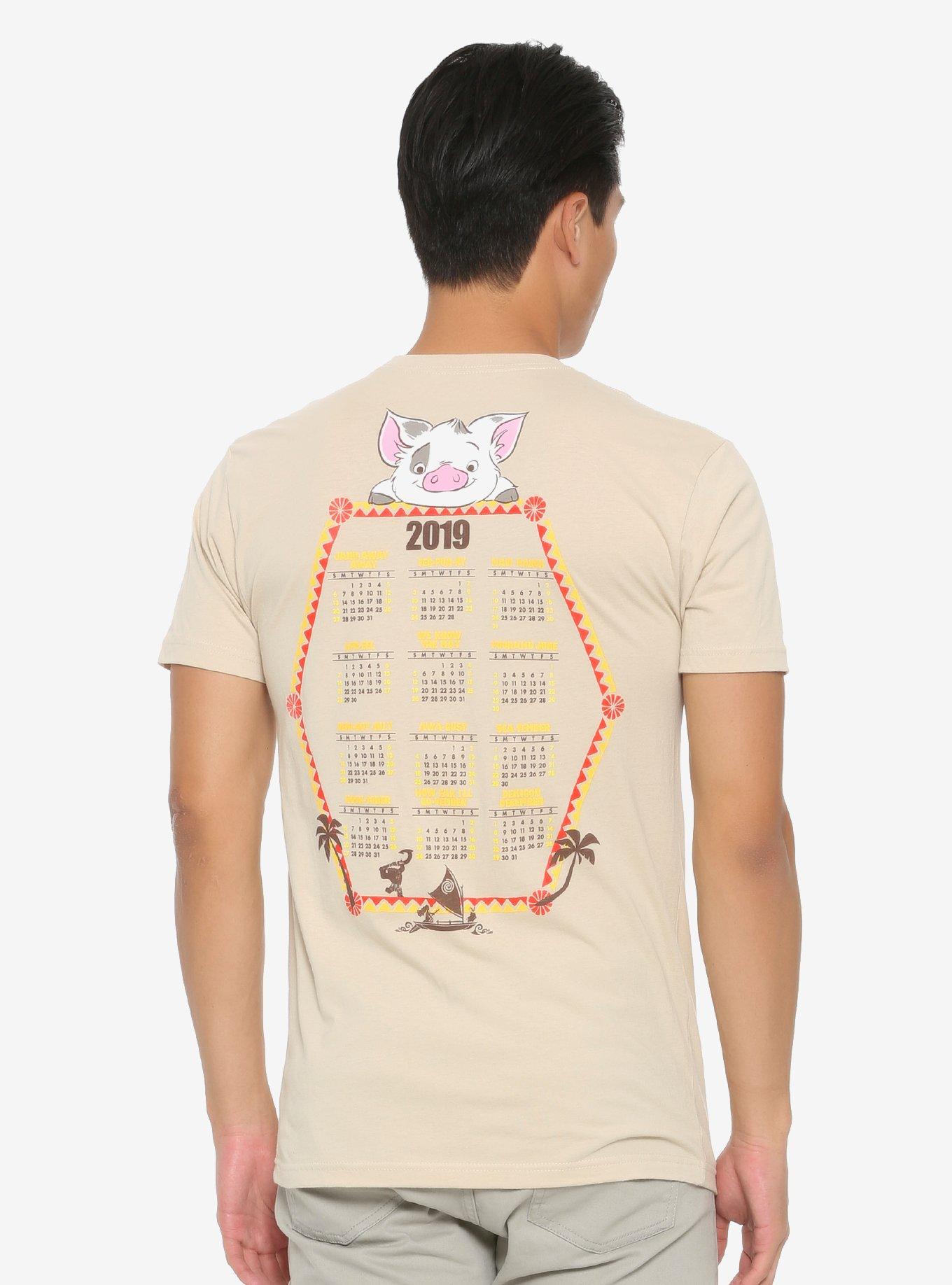 Disney Moana Pua Year Of The Pig Calendar T-Shirt - BoxLunch Exclusive, , alternate