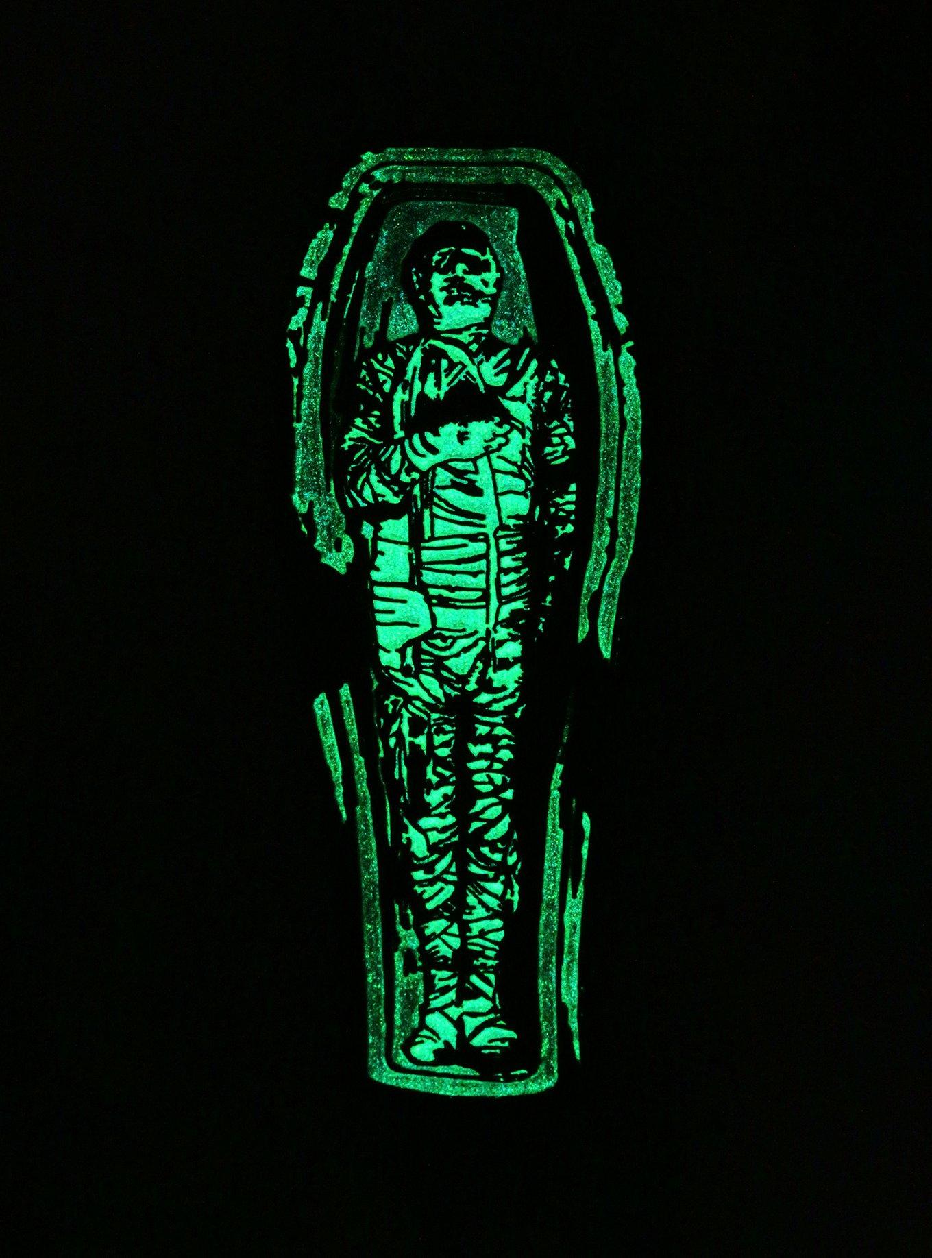 Universal Studios Monsters The Mummy Sarcophagus Glow-In-The-Dark Enamel Pin, , alternate