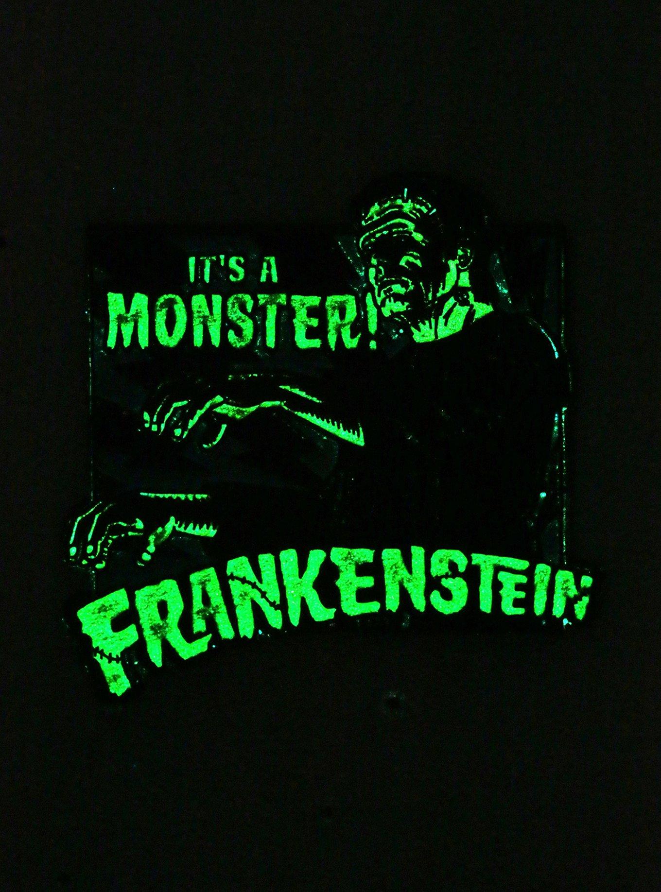 Universal Studios Monsters Frankenstein It's A Monster Glow-In-The-Dark Enamel Pin, , alternate