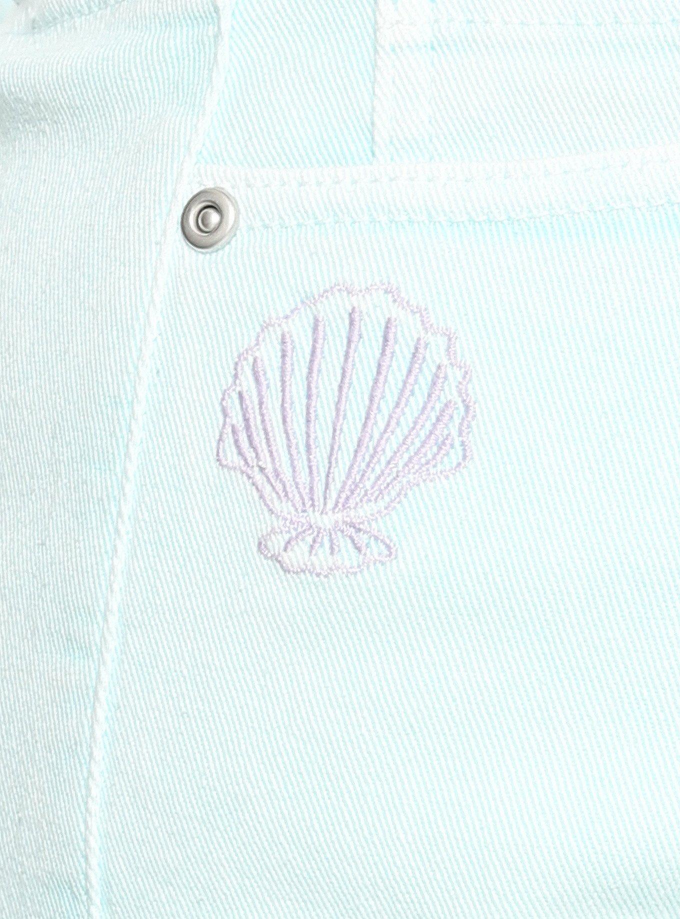 Disney The Little Mermaid 30th Anniversary Pastel Mint Mom Shorts Plus Size, , alternate