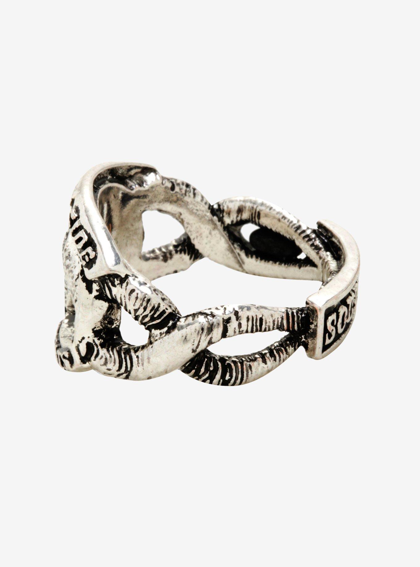 Riverdale Biker Serpent Ring Necklace, , alternate