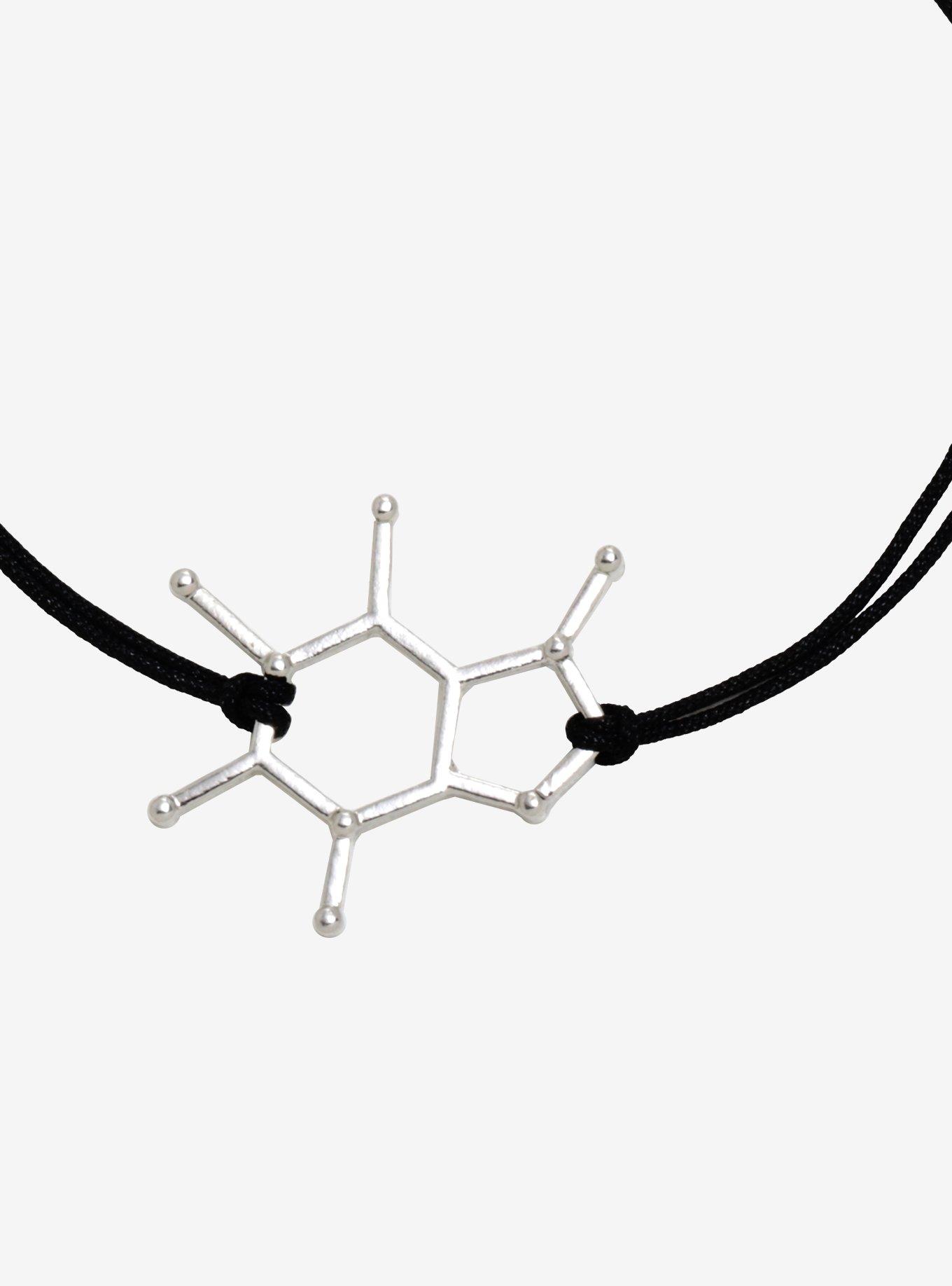 Caffeine Molecule Cord Bracelet, , alternate
