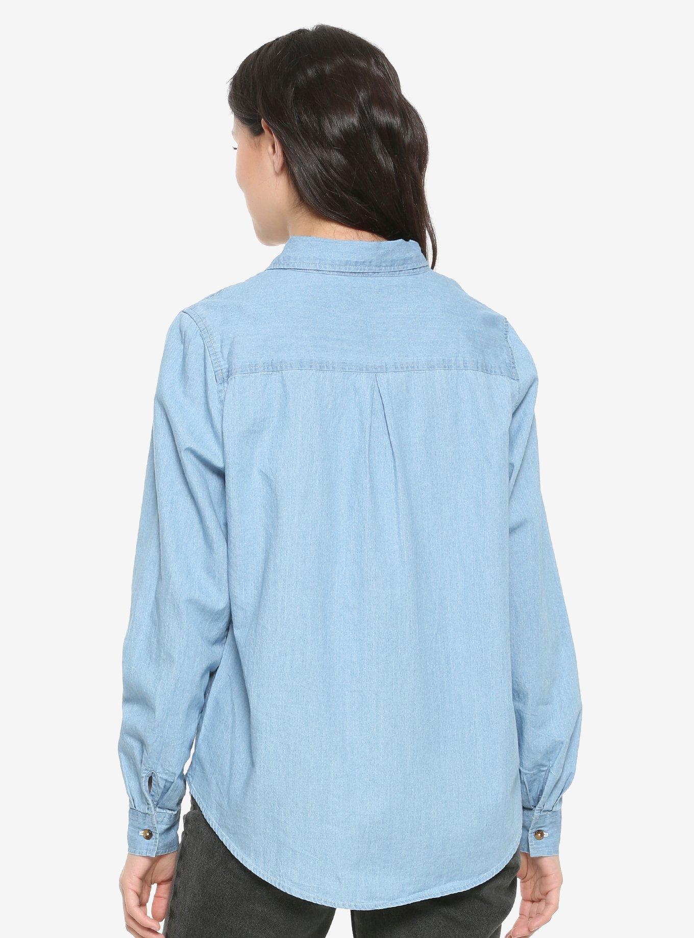 Disney Pixar Toy Story Chambray Womens Woven Button-Up - BoxLunch Exclusive, , alternate