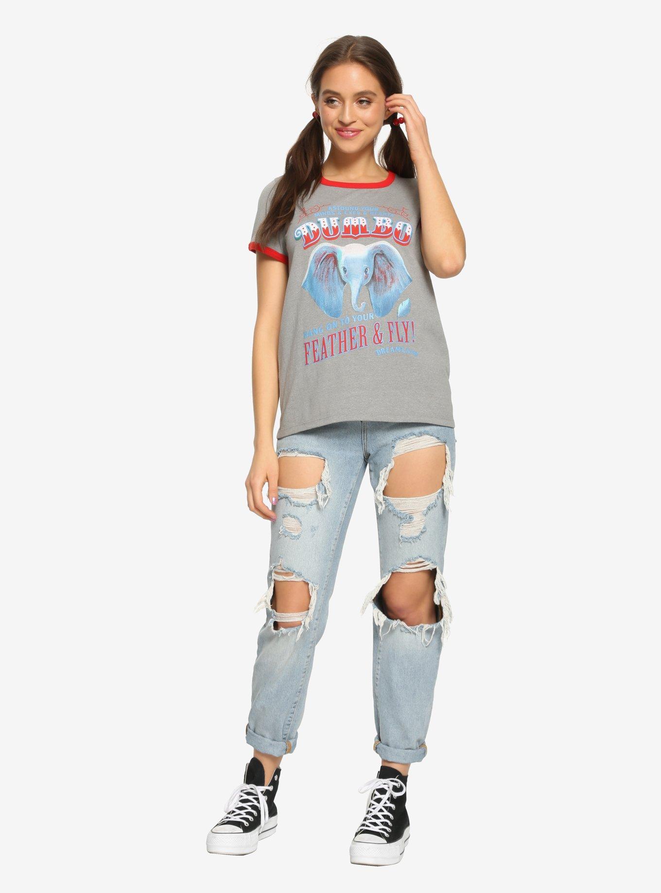 Disney Dumbo Vintage Poster Girls Ringer T-Shirt, MULTI, alternate