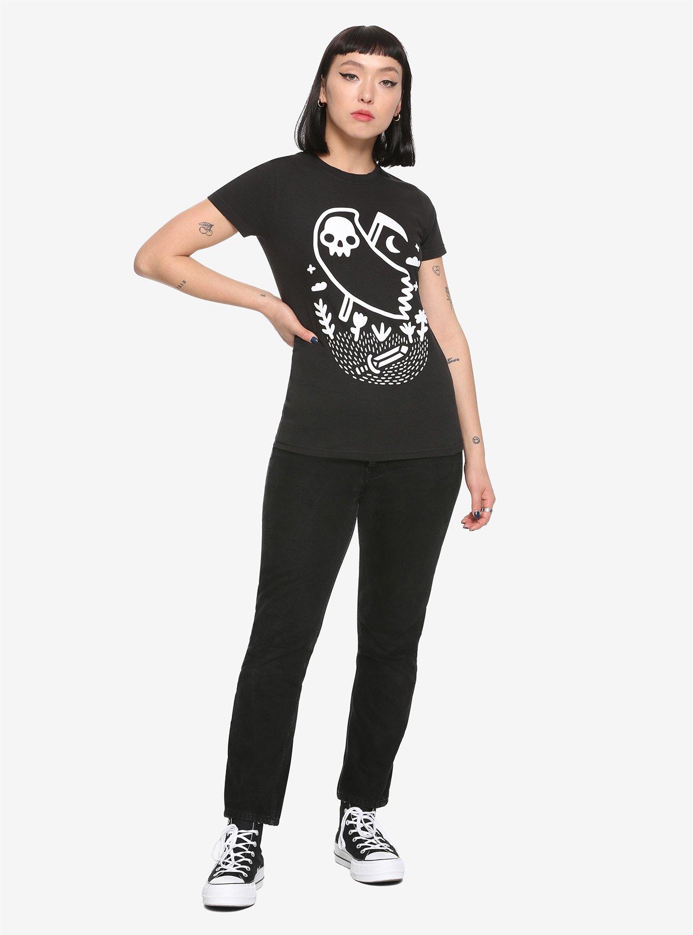 Cute Grim Reaper Girls T-Shirt By Obinsun, , alternate