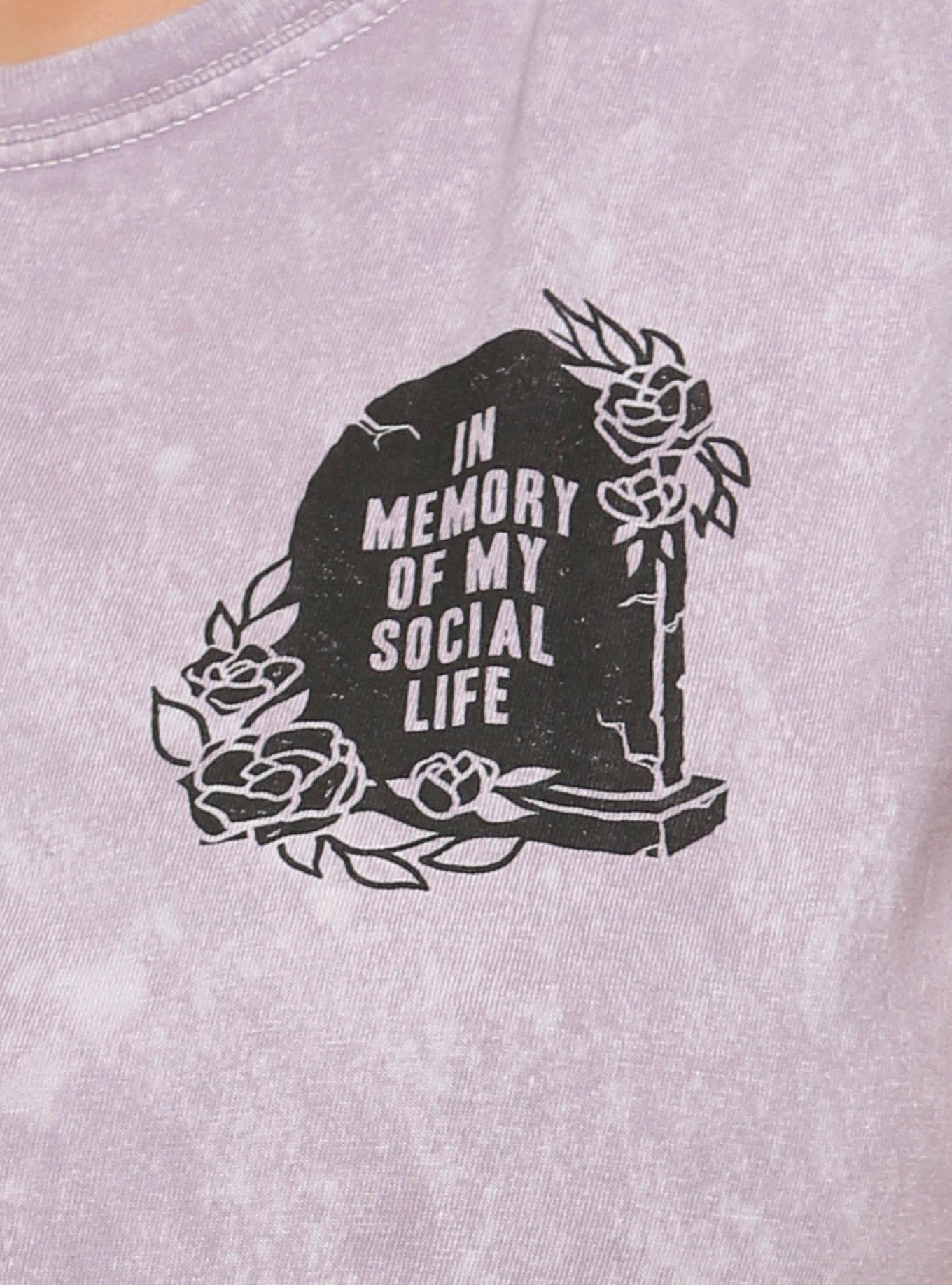 In Memory Of My Social Life Girls T-shirt, , alternate