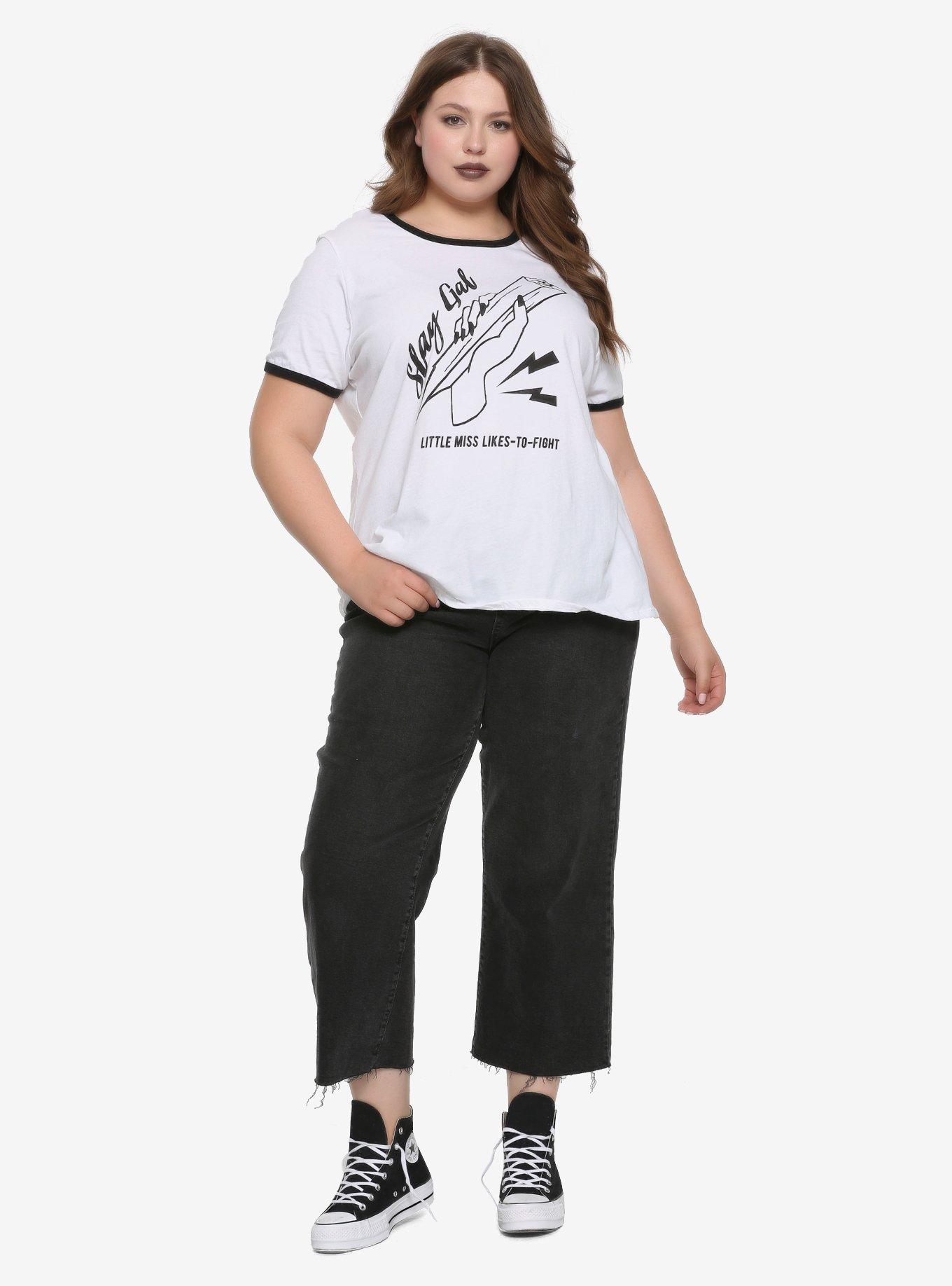 Buffy The Vampire Slayer Slay Gal Girls Ringer T-Shirt Plus Size, , alternate