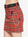 Royal Bones By Tripp Red Plaid Chain Skirt, , alternate
