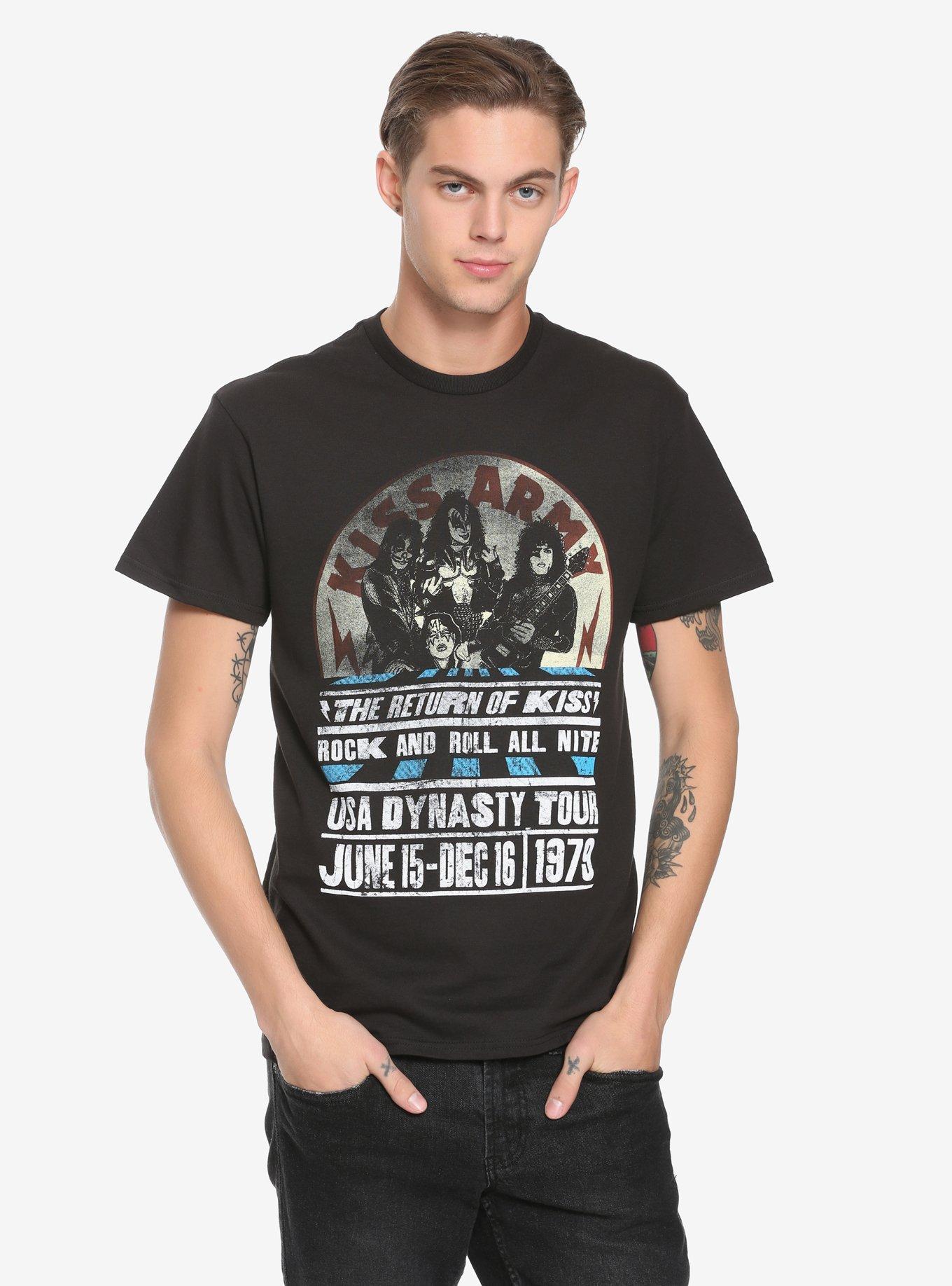 KISS USA Dynasty Tour 79 T-Shirt, BLACK, alternate