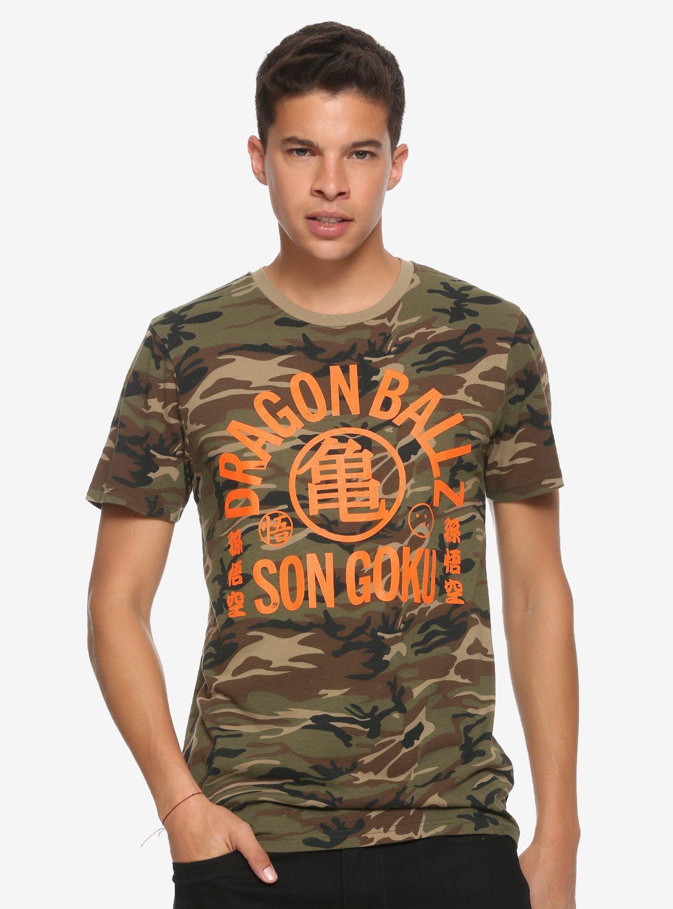 Dragon Ball Z Son Goku Camouflage T-Shirt, CAMO, alternate