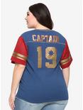 Marvel Avengers Captain Marvel Jersey T-Shirt Plus Size, , alternate