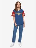 Her Universe Marvel Avengers Captain Marvel Girls Jersey T-Shirt, RED, alternate